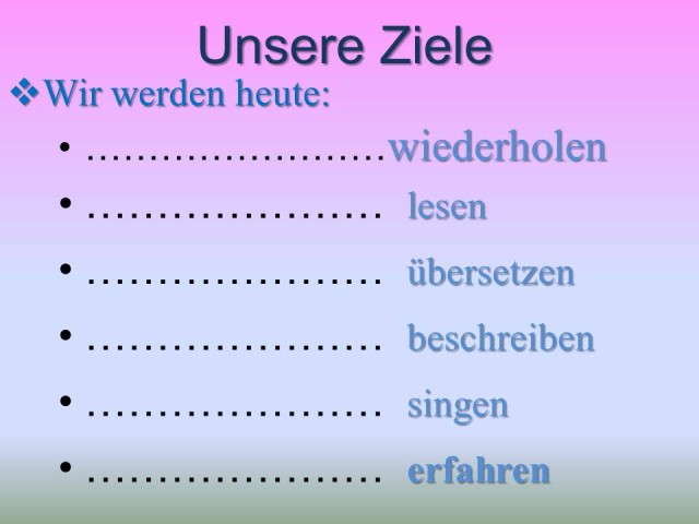 План-конспект по немецкому языку грамматика